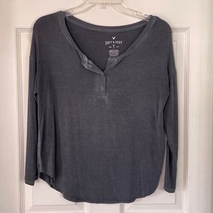 Lightly worn XS Charcoal American Eagle Henley